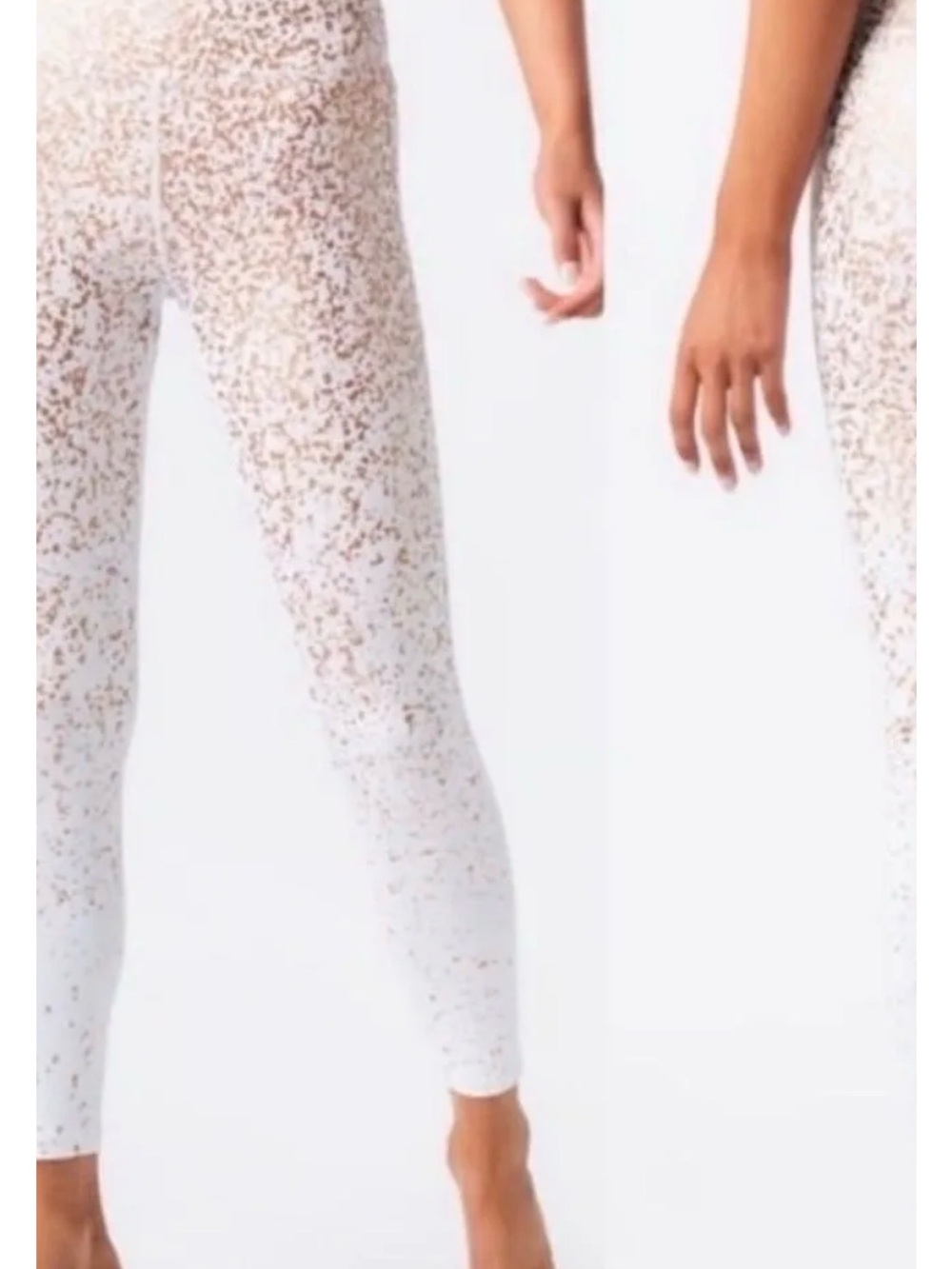 ZYIA Active White Stay Gold Light n Tight Hi-Rise 7/8 Leggings Size 2